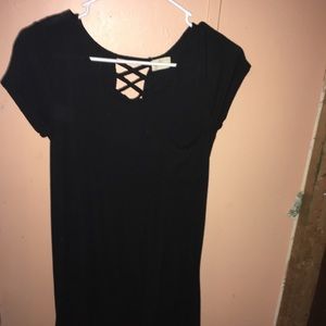 Black T-shirt dress